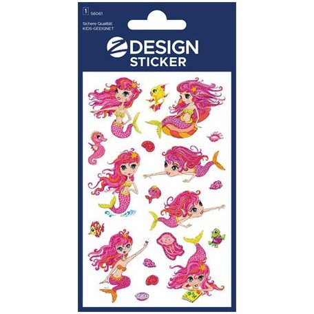 AVERY ZWECKFORM Matrica, fólia,  1 ív, 76x120 mm, AVERY ZWECKFORM, "Z-Design No.56061",  hableány