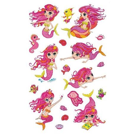 AVERY ZWECKFORM Matrica, fólia,  1 ív, 76x120 mm, AVERY ZWECKFORM, "Z-Design No.56061",  hableány