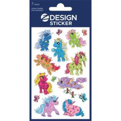   AVERY ZWECKFORM Matrica, fólia,  1 ív, 76x120 mm, AVERY ZWECKFORM, "Z-Design No.56063",  unikornis