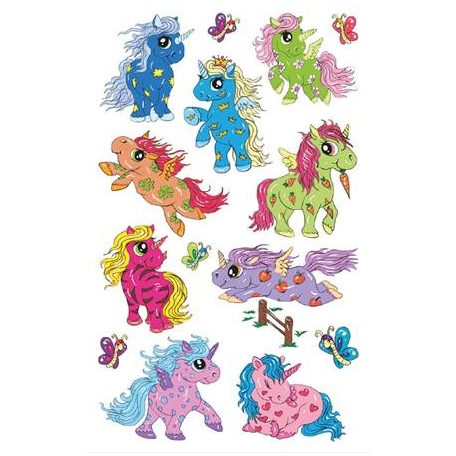 AVERY ZWECKFORM Matrica, fólia,  1 ív, 76x120 mm, AVERY ZWECKFORM, "Z-Design No.56063",  unikornis