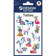   AVERY ZWECKFORM Matrica, tetoválás, 1 ív, 76x120 mm, AVERY ZWECKFORM, "Z-Design No.56390",  tündérek