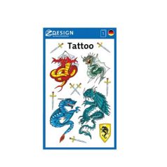  AVERY ZWECKFORM Matrica, tetoválás, 1 ív, 76x120 mm, AVERY ZWECKFORM, "Z-Design No.56404", sárkányok
