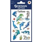 AVERY ZWECKFORM Matrica, tetoválás, 1 ív, 76x120 mm, AVERY ZWECKFORM, "Z-Design No.56439", delfinek tengeri csillagokkal