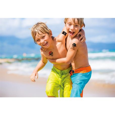 AVERY ZWECKFORM Matrica, tetoválás, 1 ív, 76x120 mm, AVERY ZWECKFORM, "Z-Design No.56632", kalóz halálfejek kardokkal