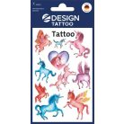 AVERY ZWECKFORM Matrica, tetoválás, 1 ív, 76x120 mm, AVERY ZWECKFORM, "Z-Design No.5669", unikornisok