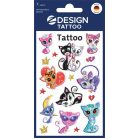 AVERY ZWECKFORM Matrica, tetoválás, 1 ív, 76x120 mm, AVERY ZWECKFORM, "Z-Design No.56675", cicák