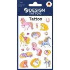 AVERY ZWECKFORM Matrica, tetoválás, 1 ív, 76x120 mm, AVERY ZWECKFORM, "Z-Design No.56681", csillámos lovak