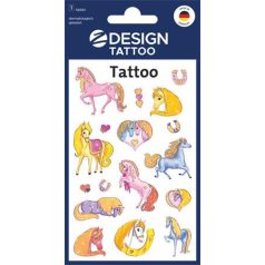   AVERY ZWECKFORM Matrica, tetoválás, 1 ív, 76x120 mm, AVERY ZWECKFORM, "Z-Design No.56681", csillámos lovak