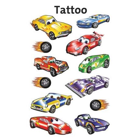 AVERY ZWECKFORM Matrica, tetoválás, 1 ív, 76x120 mm, AVERY ZWECKFORM, "Z-Design No.56685", autók