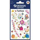 AVERY ZWECKFORM Matrica, tetoválás, 1 ív, 76x120 mm, AVERY ZWECKFORM, "Z-Design No.56691", színes virágok