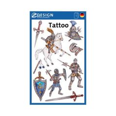   AVERY ZWECKFORM Matrica, tetoválás, 1 ív, 76x120 mm, AVERY ZWECKFORM, "Z-Design No.56739", lovagok