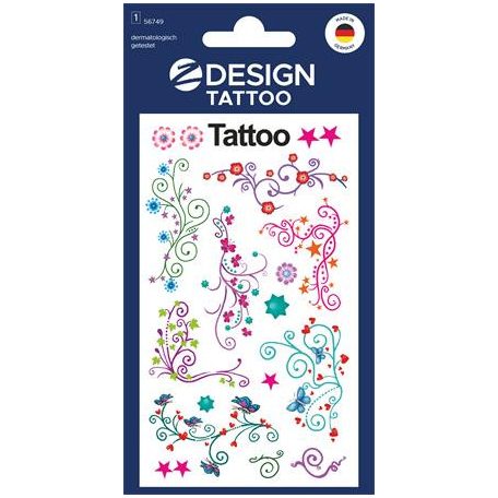 AVERY ZWECKFORM Matrica, tetoválás, 1 ív, 76x120 mm, AVERY ZWECKFORM, "Z-Design No.56749", ornamentika