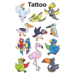   AVERY ZWECKFORM Matrica, tetoválás, 1 ív, 76x120 mm, AVERY ZWECKFORM, "Z-Design No.56762", madarak