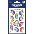 AVERY ZWECKFORM Matrica, tetoválás, 1 ív, 76x120 mm, AVERY ZWECKFORM, "Z-Design No.56767",  unikornisok