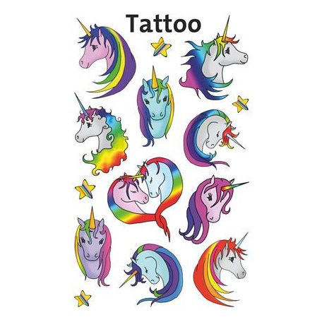 AVERY ZWECKFORM Matrica, tetoválás, 1 ív, 76x120 mm, AVERY ZWECKFORM, "Z-Design No.56767",  unikornisok