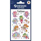 AVERY ZWECKFORM Matrica, tetoválás, 1 ív, 76x120 mm, AVERY ZWECKFORM, "Z-Design No.56768",  tündérlányok és unikornisok