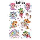 AVERY ZWECKFORM Matrica, tetoválás, 1 ív, 76x120 mm, AVERY ZWECKFORM, "Z-Design No.56768",  tündérlányok és unikornisok