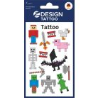 AVERY ZWECKFORM Matrica, tetoválás, 1 ív, 76x120 mm, AVERY ZWECKFORM, "Z-Design No.56771",  Pixel formák