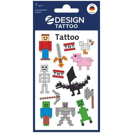 AVERY ZWECKFORM Matrica, tetoválás, 1 ív, 76x120 mm, AVERY ZWECKFORM, "Z-Design No.56771",  Pixel formák