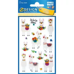   AVERY ZWECKFORM Matrica, műanyag, 1 ív, 76x120 mm, AVERY ZWECKFORM, "Z-Design No.57294", csillámos láma