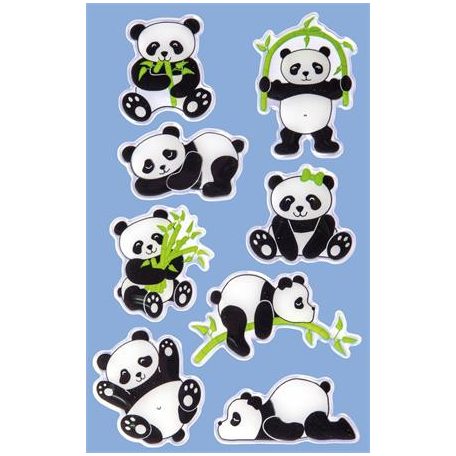 AVERY ZWECKFORM Matrica, műanyag, 1 ív, 76x120 mm, AVERY ZWECKFORM, "Z-Design No.57297", panda