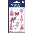 AVERY ZWECKFORM Matrica, papír, 1 ív, 76x120 mm, AVERY ZWECKFORM, "Z-Design No.57391", rózsaszín tündér világ