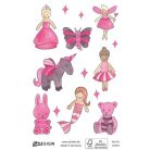 AVERY ZWECKFORM Matrica, papír, 1 ív, 76x120 mm, AVERY ZWECKFORM, "Z-Design No.57391", rózsaszín tündér világ