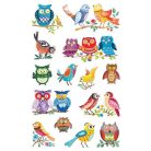 AVERY ZWECKFORM Matrica, papír, 3 ív, 76x120 mm, AVERY ZWECKFORM, "Z-Design No.57512", bagoly