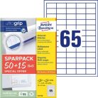 AVERY ZWECKFORM Etikett, univerzális, 38x21,2 mm, AVERY ZWECKFORM, "Sparpack", 4225 etikett/csomag
