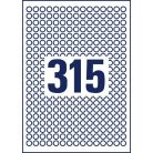 AVERY ZWECKFORM Etikett, univerzális, 10 mm, kör, AVERY ZWECKFORM, 3150 etikett/csomag