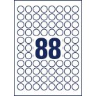 AVERY ZWECKFORM Etikett, univerzális, 20 mm, kör, AVERY ZWECKFORM, 880 etikett/csomag