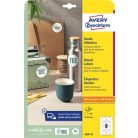 AVERY ZWECKFORM Etikett, univerzális, 69 mm, kör, AVERY ZWECKFORM, 80 etikett/csomag