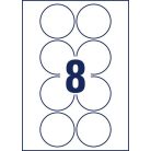 AVERY ZWECKFORM Etikett, 69 mm, kör, eltávolítható, AVERY ZWECKFORM, 80 etikett/csomag