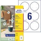 AVERY ZWECKFORM Etikett, univerzális, 80 mm, kör, AVERY ZWECKFORM, 60 etikett/csomag