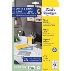   AVERY ZWECKFORM Etikett, univerzális, 45,7x21,2 mm, extra erős, AVERY ZWECKFORM, 480 etikett/csomag