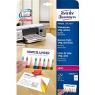 AVERY ZWECKFORM Névjegykártya, 85x54 mm, 270 g, mikroperforált,  AVERY ZWECKFORM, 250 db/csomag