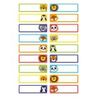 AVERY ZWECKFORM Ruhacímke, műanyag, iskolai, 45x13 mm, kézzel írható, AVERY ZWECKFORM, állatos, 36 címke/csomag