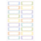AVERY ZWECKFORM Ruhacímke, műanyag, iskolai, 45x13 mm, kézzel írható, AVERY ZWECKFORM, pasztell, 36 címke/csomag