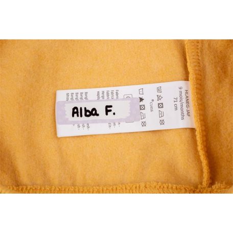 AVERY ZWECKFORM Ruhacímke, műanyag, iskolai, 45x13 mm, kézzel írható, AVERY ZWECKFORM, pasztell, 36 címke/csomag