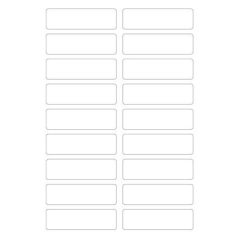   AVERY ZWECKFORM Ruhacímke, műanyag, iskolai, 45x13 mm, kézzel írható, AVERY ZWECKFORM, fehér, 36 címke/csomag