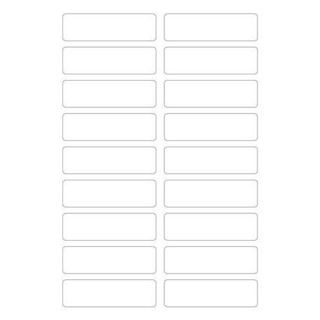 AVERY ZWECKFORM Ruhacímke, műanyag, iskolai, 45x13 mm, kézzel írható, AVERY ZWECKFORM, fehér, 36 címke/csomag