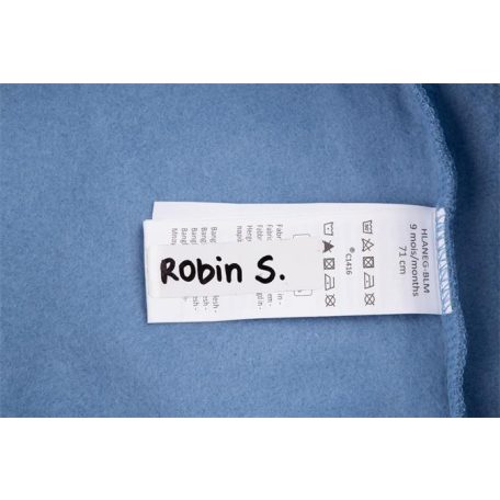 AVERY ZWECKFORM Ruhacímke, műanyag, iskolai, 45x13 mm, kézzel írható, AVERY ZWECKFORM, fehér, 36 címke/csomag