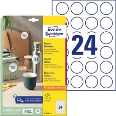   AVERY ZWECKFORM Etikett, univerzális, 40 mm, kör, AVERY ZWECKFORM, 240 etikett/csomag