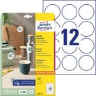 AVERY ZWECKFORM Etikett, univerzális, 60 mm, kör, AVERY ZWECKFORM, 120 etikett/csomag