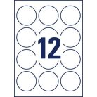 AVERY ZWECKFORM Etikett, univerzális, 60 mm, kör, AVERY ZWECKFORM, 120 etikett/csomag