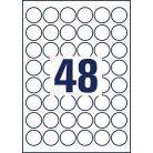 AVERY ZWECKFORM Etikett, kör, 30 mm, poliészter, időjárásálló, AVERY ZWECKFORM, fehér, 960 etikett/csomag