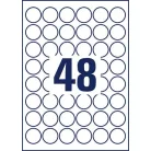 AVERY ZWECKFORM Etikett, kör, 30 mm, poliészter, időjárásálló, AVERY ZWECKFORM, fehér, 960 etikett/csomag