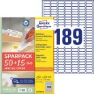 AVERY ZWECKFORM Etikett, univerzális, eltávolítható, 25,4x10 mm, AVERY ZWECKFORM, 9450+2835 etikett/csomag