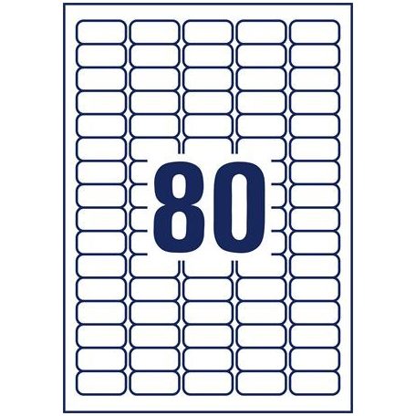 AVERY ZWECKFORM Etikett, univerzális, eltávolítható, 35,6x16,9 mm, AVERY ZWECKFORM, 2400 etikett/csomag