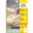 AVERY ZWECKFORM Etikett, univerzális, eltávolítható, 210x297 mm, AVERY ZWECKFORM, 30 etikett/csomag